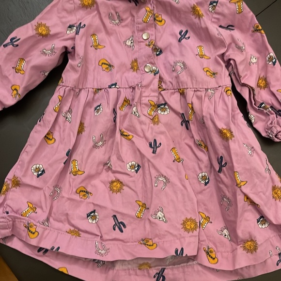 Wrangler LITTLE GIRL'S CACTI COWGIRL BOOT SHIRT DRESS - Picture 3 of 8